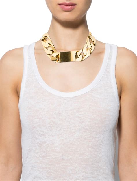 celine necklace gold|celine id choker.